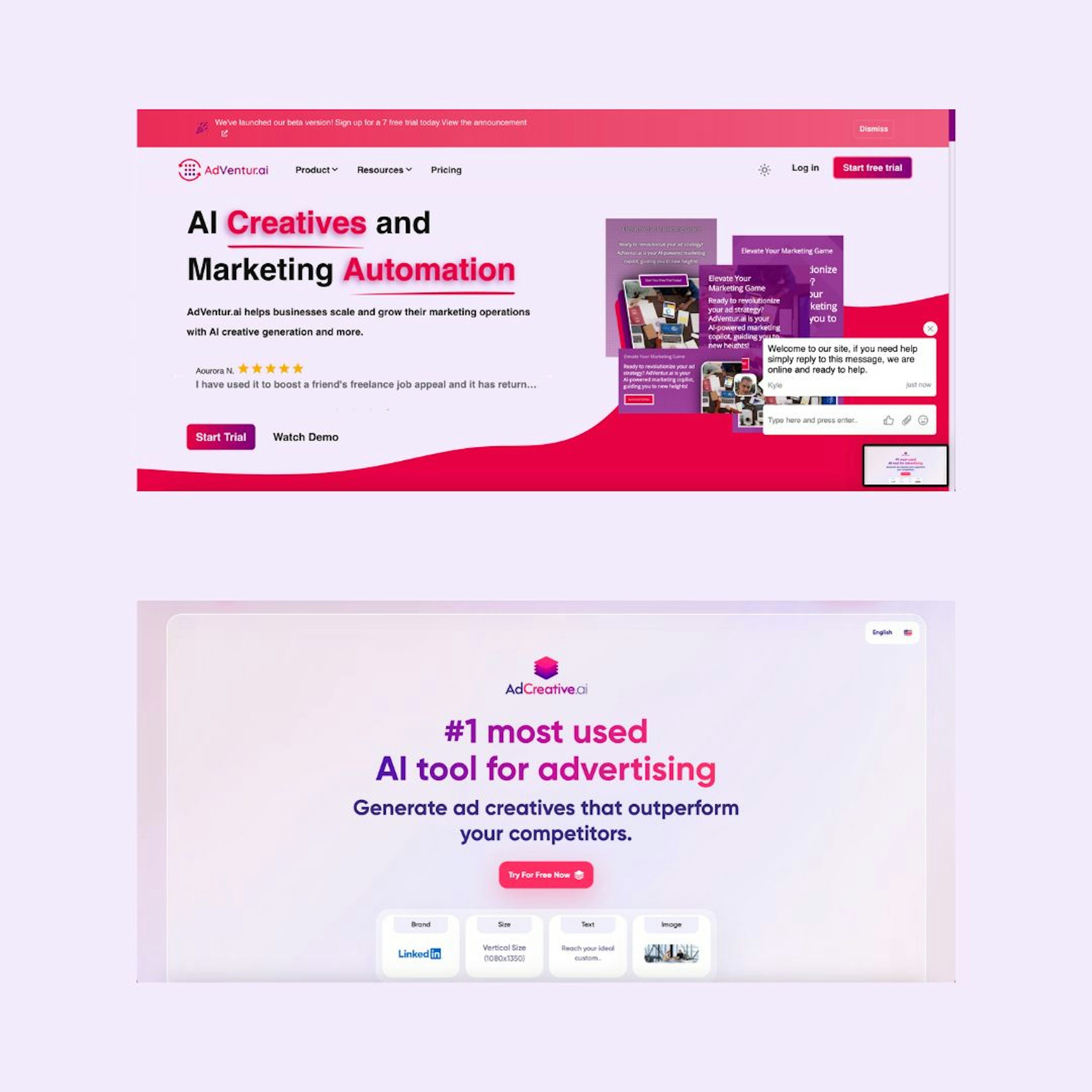 AdCreative.ai and its affordable alternative in ad creation, AdVentur.ai