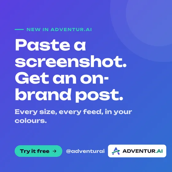 LinkedIn 1:1 version of a branded post in the brand theme